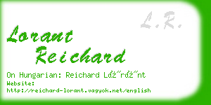 lorant reichard business card